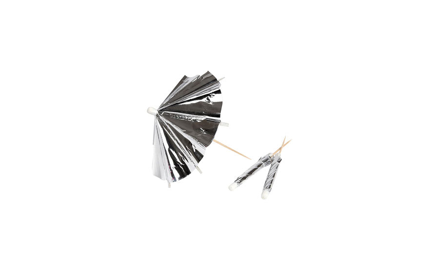 Silver Cocktail Umbrellas (24 Pack)