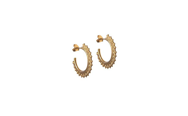 Greek Scroll Hoop Earrings