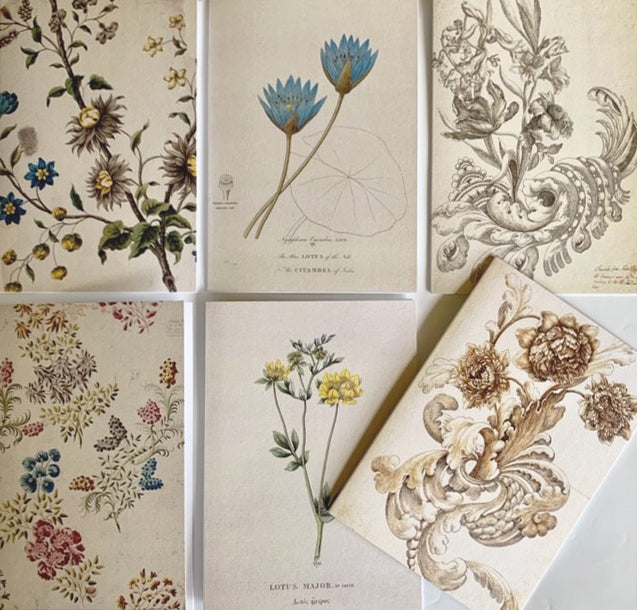 Pattern Flowers Greeting Cards Complete Set (6 Pack)