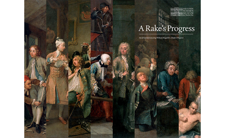'The Rake's Progress' by William Hogarth Set of Eight Prints