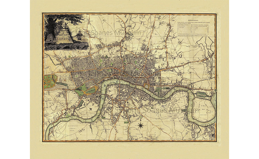 A New Map of London 1800