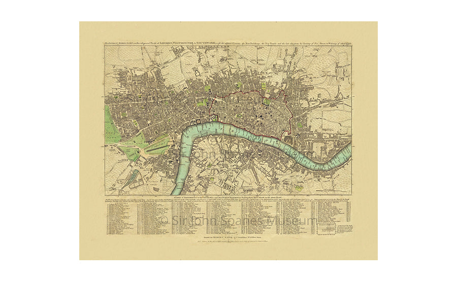 London Directory Map 1792
