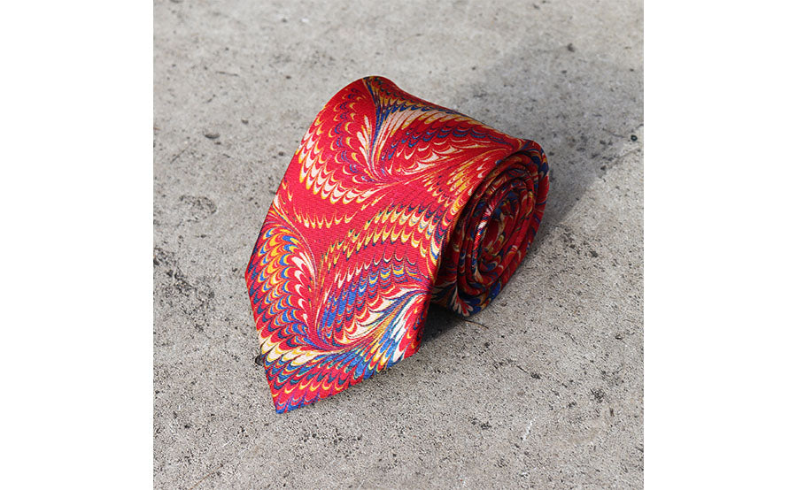 Red Marble Tie