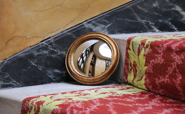 Small Gold Convex Mirror