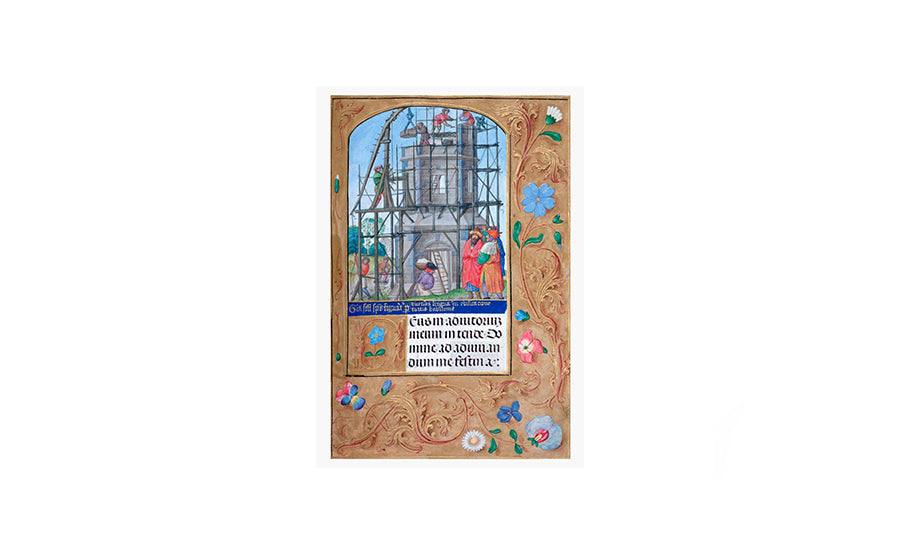 Tower of Babel, Illuminations within a Book of Hours A5 Postcard