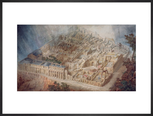 Aerial cutaway view of the Bank of England from the south-east