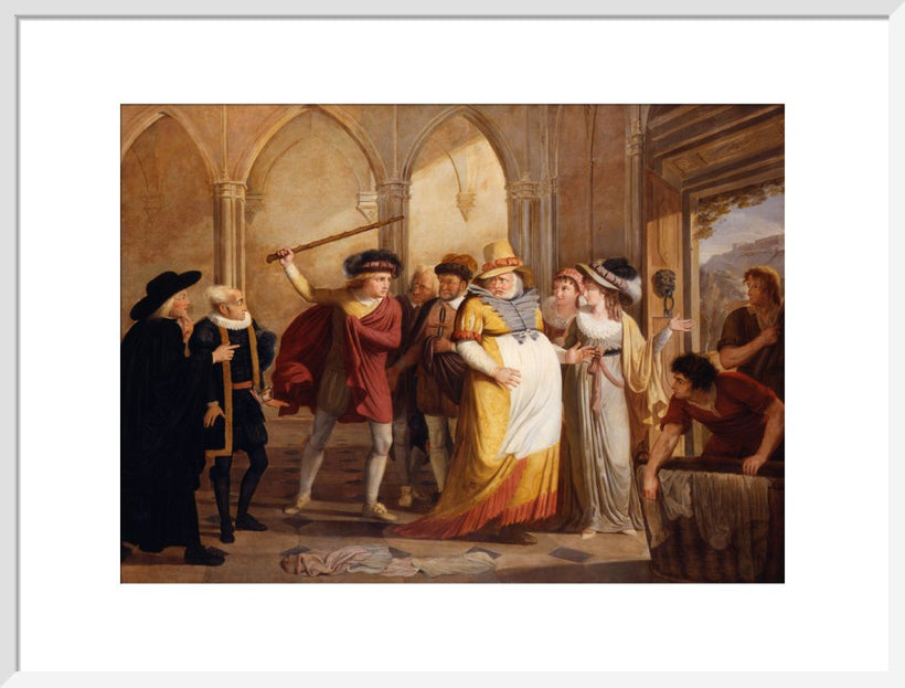 Scene in 'The Merry Wives of Windsor' (from Act IV, Scene 2 of the play by William Shakespeare)