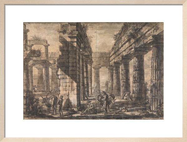 Paestum, Italy, Interior of the Temple of Neptune from the North