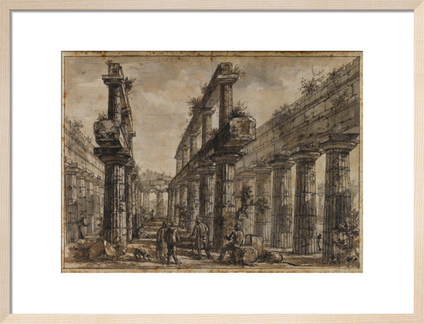 Paestum, Italy, Interior of the Temple of Neptune from the West