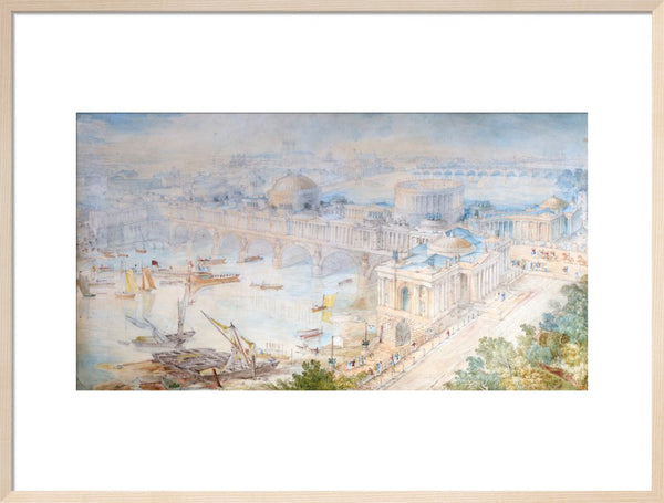 Bird's-eye view of [John Soane's] design for a Triumphal Bridge