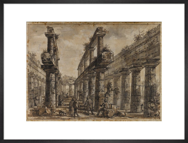 Paestum, Italy, Interior of the Temple of Neptune from the West