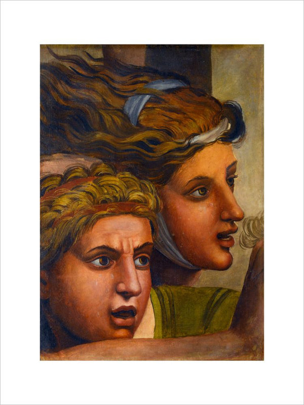 The Massacre of the Innocents'(copy of two heads from a fragment of a cartoon)