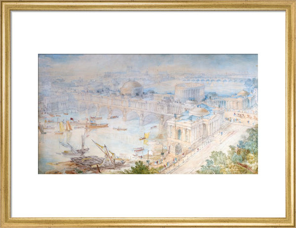 Bird's-eye view of [John Soane's] design for a Triumphal Bridge