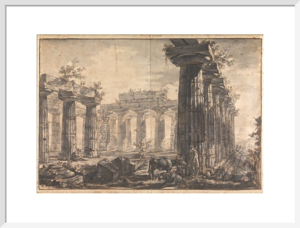 Paestum, Italy Interior of the Basilica, from the West