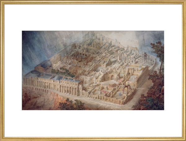 Aerial cutaway view of the Bank of England from the south-east