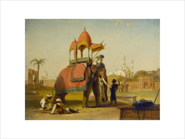 A Caparisoned Elephant - Scene near Delhi (A Scene in the East Indies)
