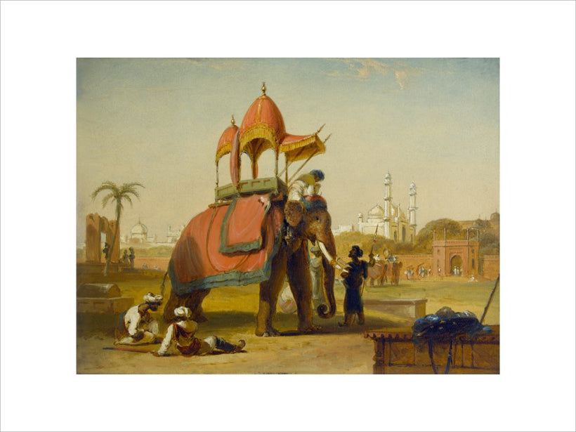 A Caparisoned Elephant - Scene near Delhi (A Scene in the East Indies)