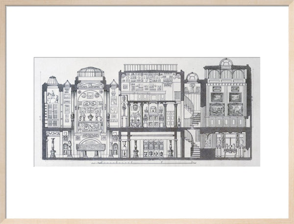 A Cross-Section Through Sir John Soane's Museum, 1835