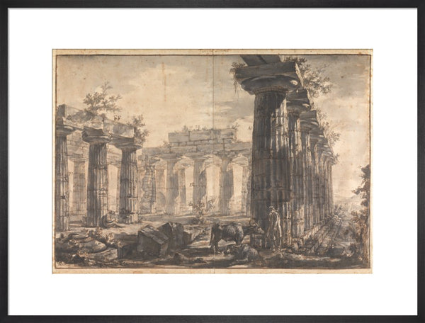 Paestum, Italy Interior of the Basilica, from the West