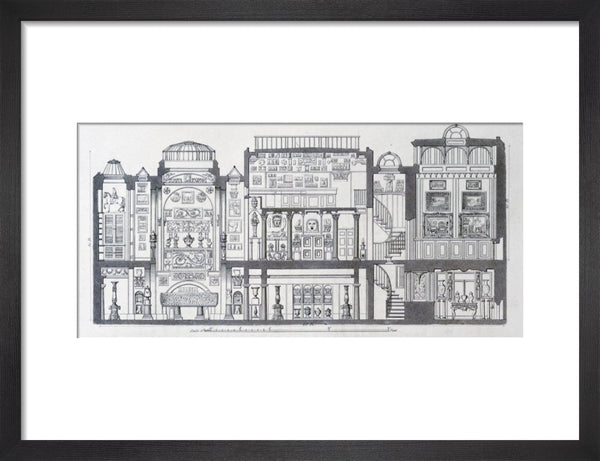 A Cross-Section Through Sir John Soane's Museum, 1835