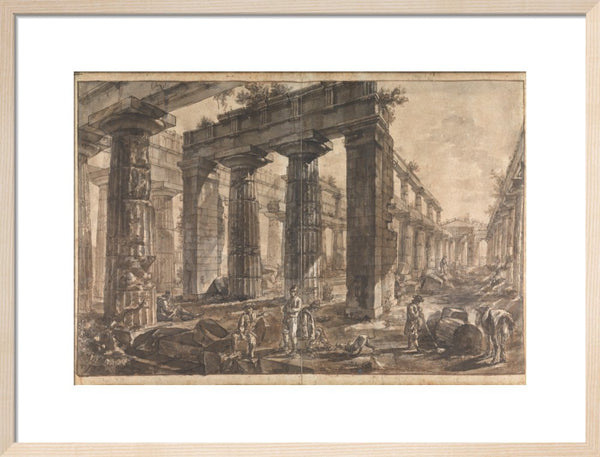 Paestum, Italy, Interior of the Temple of Neptune from the West