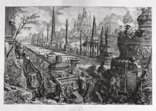 Circus of Mars with neighbouring Monuments viewed at the Via Appia