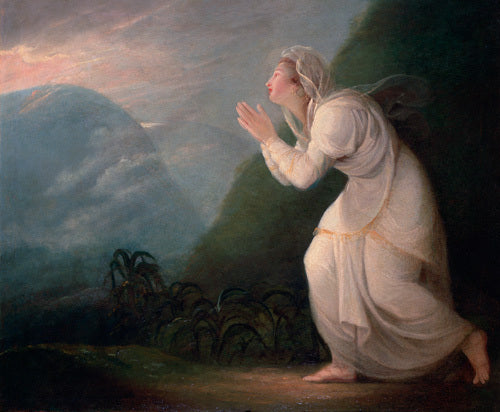 A Persian Lady Worshipping the Rising Sun