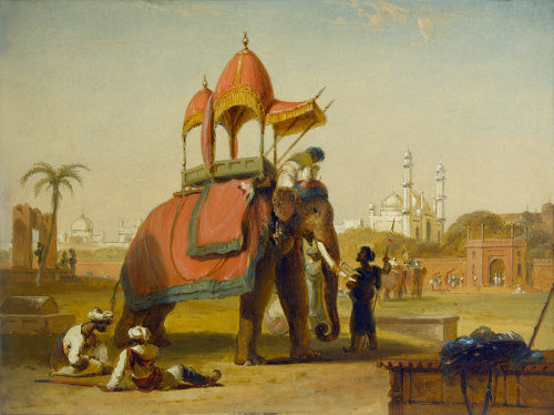 A Caparisoned Elephant - Scene near Delhi (A Scene in the East Indies)