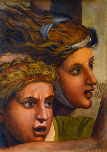 The Massacre of the Innocents'(copy of two heads from a fragment of a cartoon)